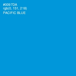 #0097DA - Pacific Blue Color Image